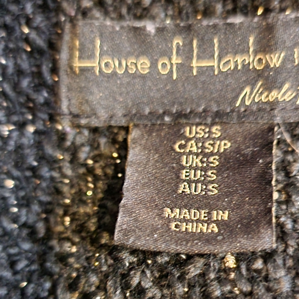 House of Harlow 1960 Black Tweed Jacket - Picture 5 of 7